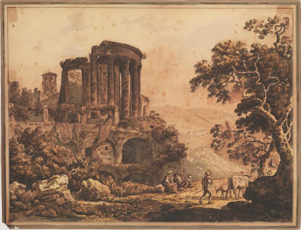 Paesaggio con il Tempio di Vesta a Tivoli